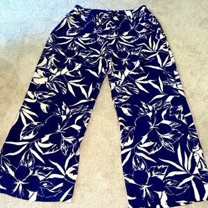 Abercrombie‎ & Fitch Textured Pull-On Pant Tropical Print Large New